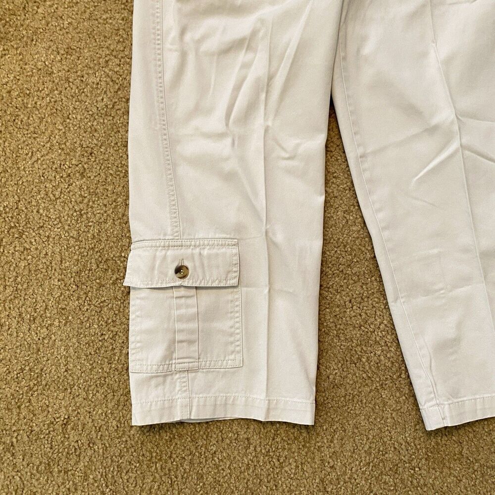 NEW CARGO Cropped Khaki Pants Beige 31x21 Rafaela MINT CONDITION 10 Petite - Picture 3 of 8